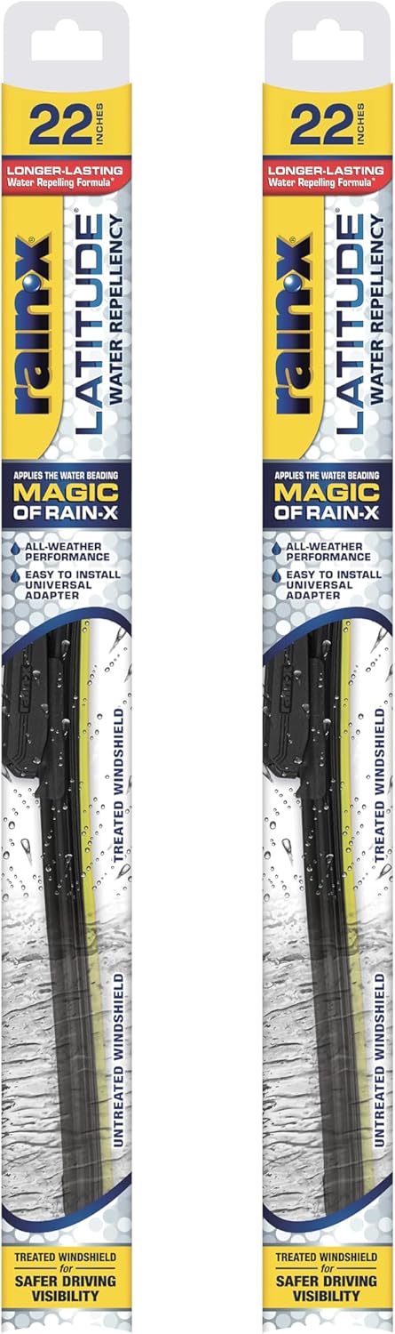 Rain-X Latitude 2-In-1 Water Repellent Wiper Blades, 22 in