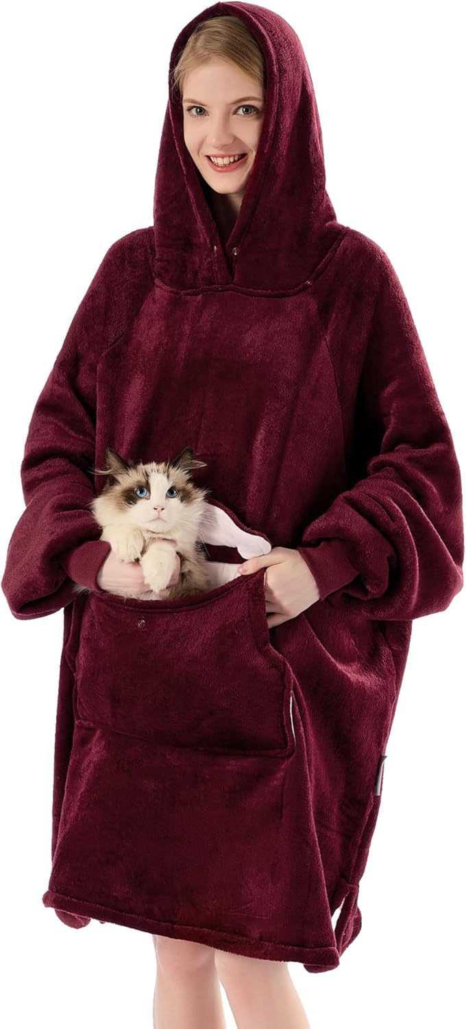 Krifey Wearable Blanket Hoodie for Cozy Comfort and Style
