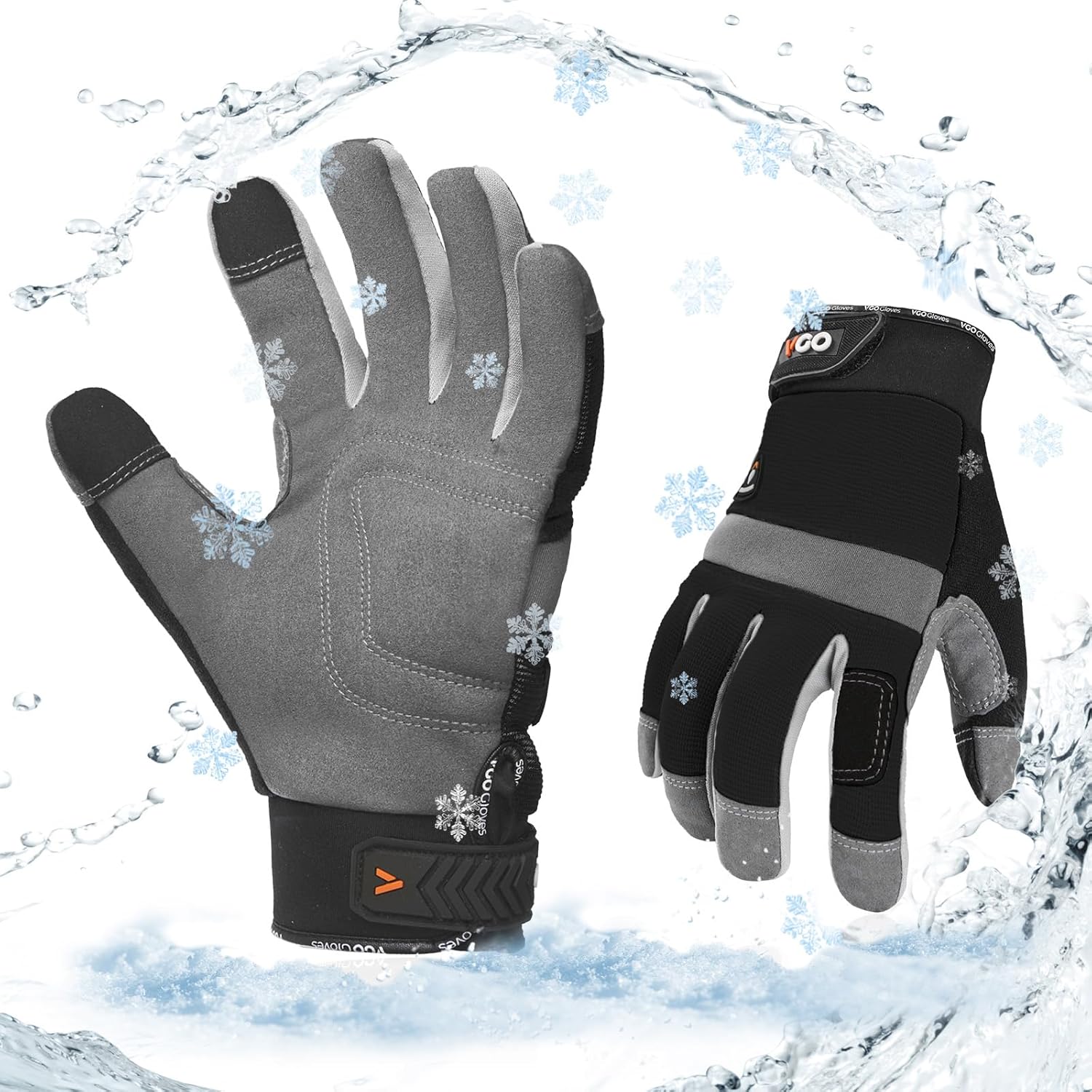 Vgo Men's Winter Work Gloves - Waterproof & Cold-Resistant!