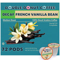 Double Donut Decaf French Vanilla Coffee Pods 72 Count - Smooth Decaf