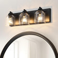 23 in Large Farmhouse Bathroom Vanity Light with Bubble Glass Shades