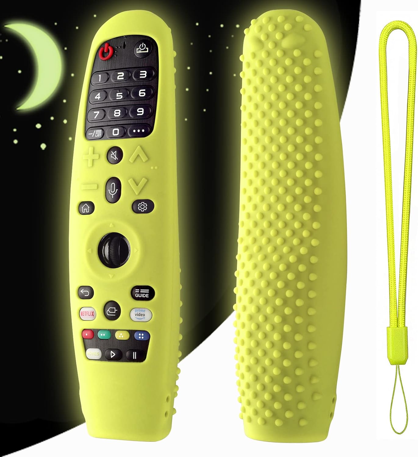 Anti-Slip Glow Green Silicone Remote Cover