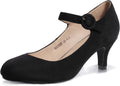 IDIFU Women's Jessy Mary Jane Pumps Low Kitten Heels - Comfortable 2