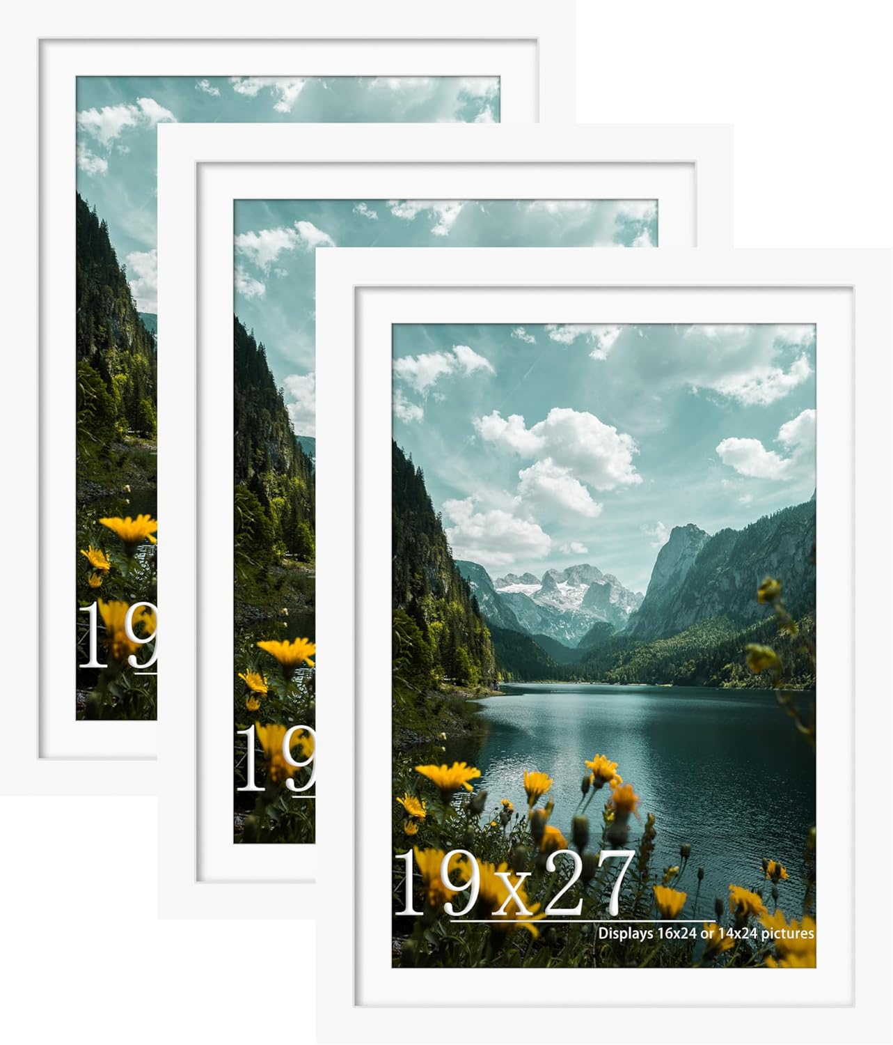 Picrit 19x27 Picture Frame 3 Pack for Horizontal or Vertical Display