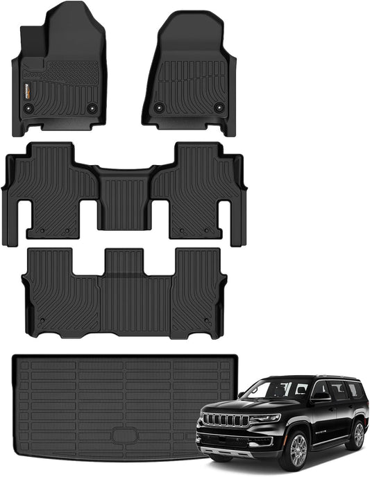 Binmotor All Weather Car Floor Mats for Jeep Wagoneer 2022-2025