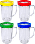 Blendin Replacement Blender Mugs 16 Ounce 4-Pack - Compatible