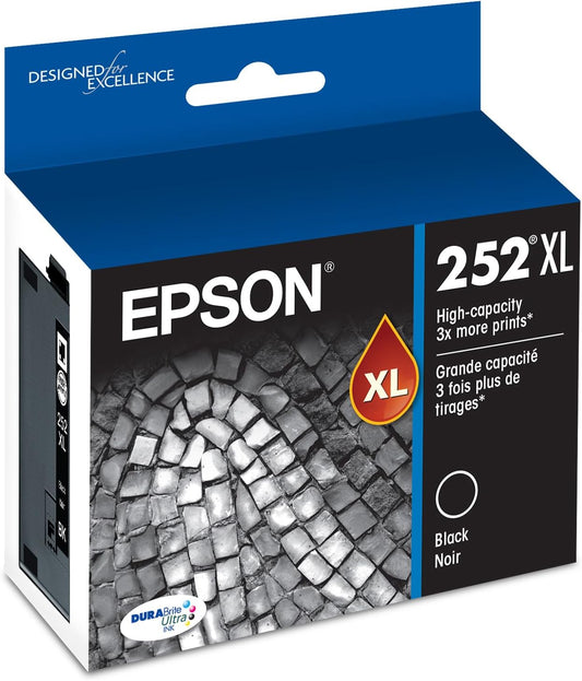 EPSON 252XL DURABrite Ultra Black Ink - High Capacity for WF Series
