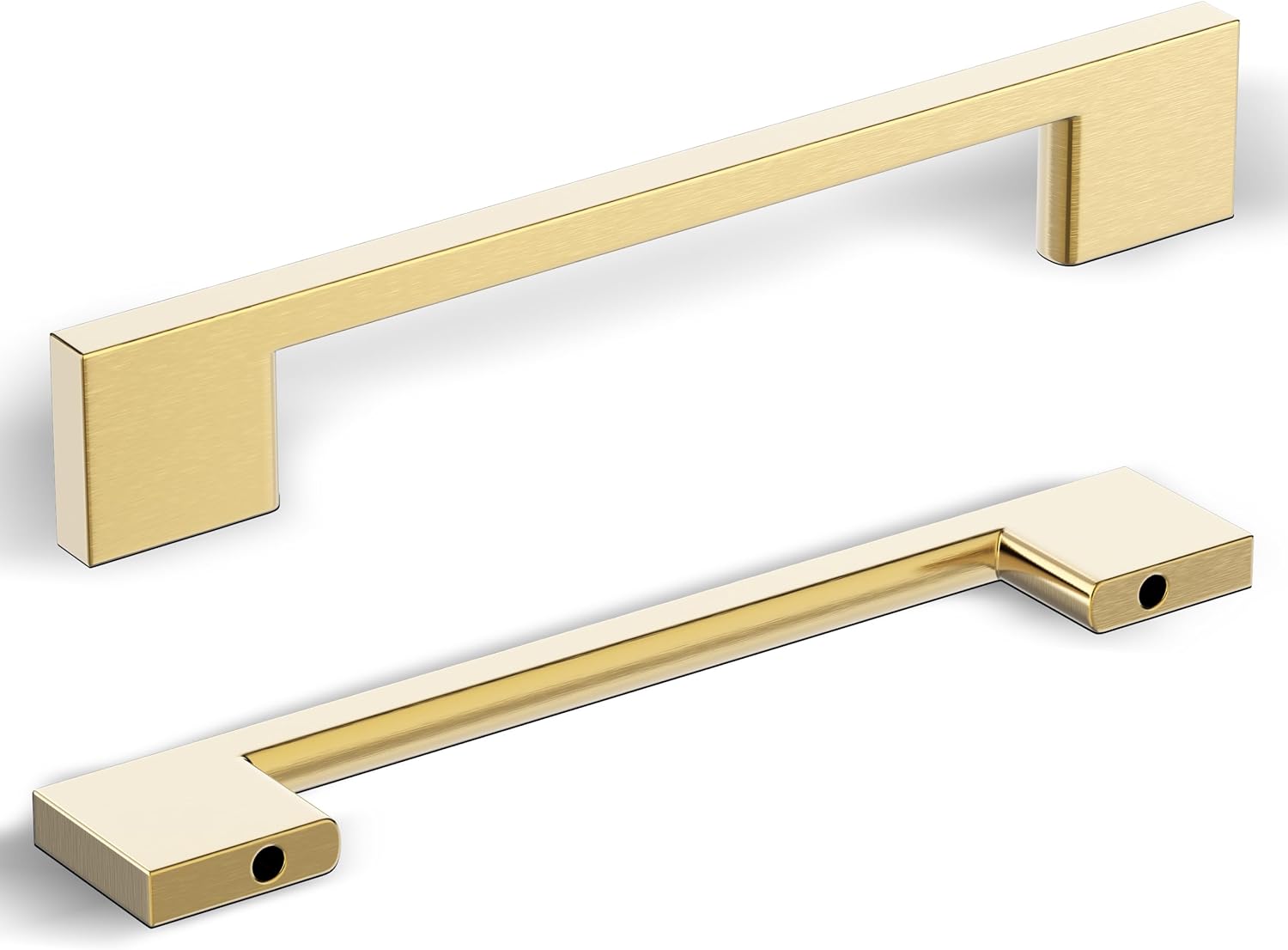 Brushed Gold Cabinet Pulls - Elegant 10 Pack for Kitchen Use