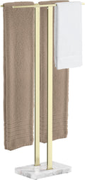 Standing Towel Rack with Marble Base 37in - Stable Floor Towel Stand