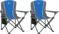 Oversized Camping Folding Chair - Heavy Duty Steel Frame Support