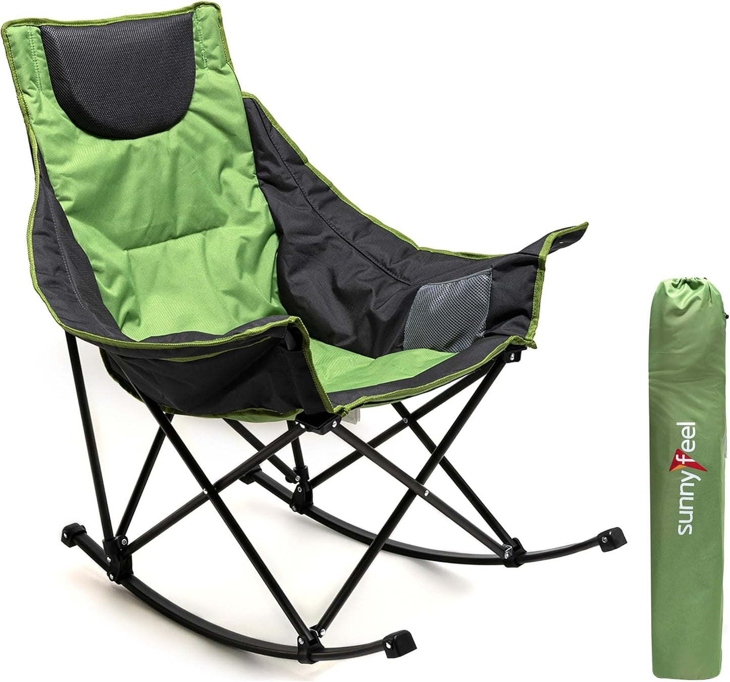 SUNNYFEEL Rocking Camping Chair - Luxury Padded Recliner