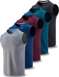 Men's Stretch Cool Dry Muscle Tank Tops Pack of 5 (Style YWFX)