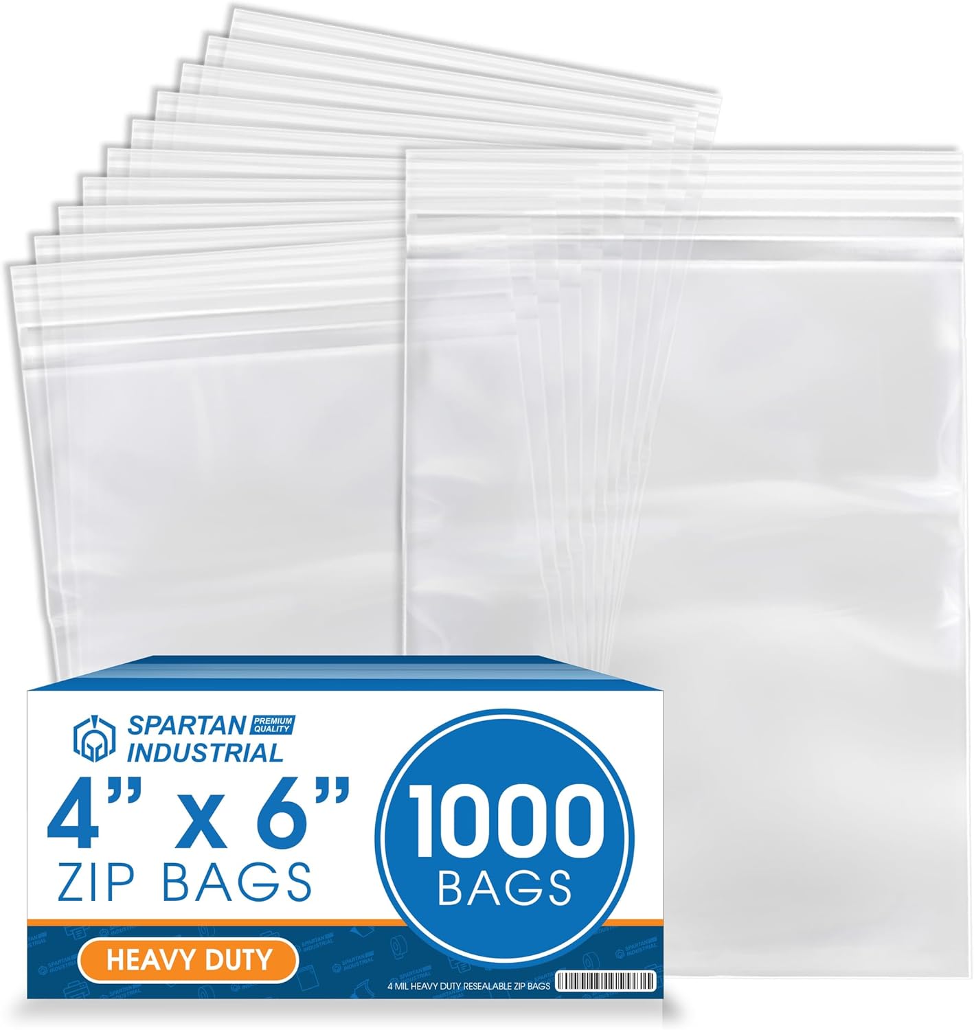 4 X 6 Clear Reclosable Zip Plastic Bags - Heavy Duty Quality