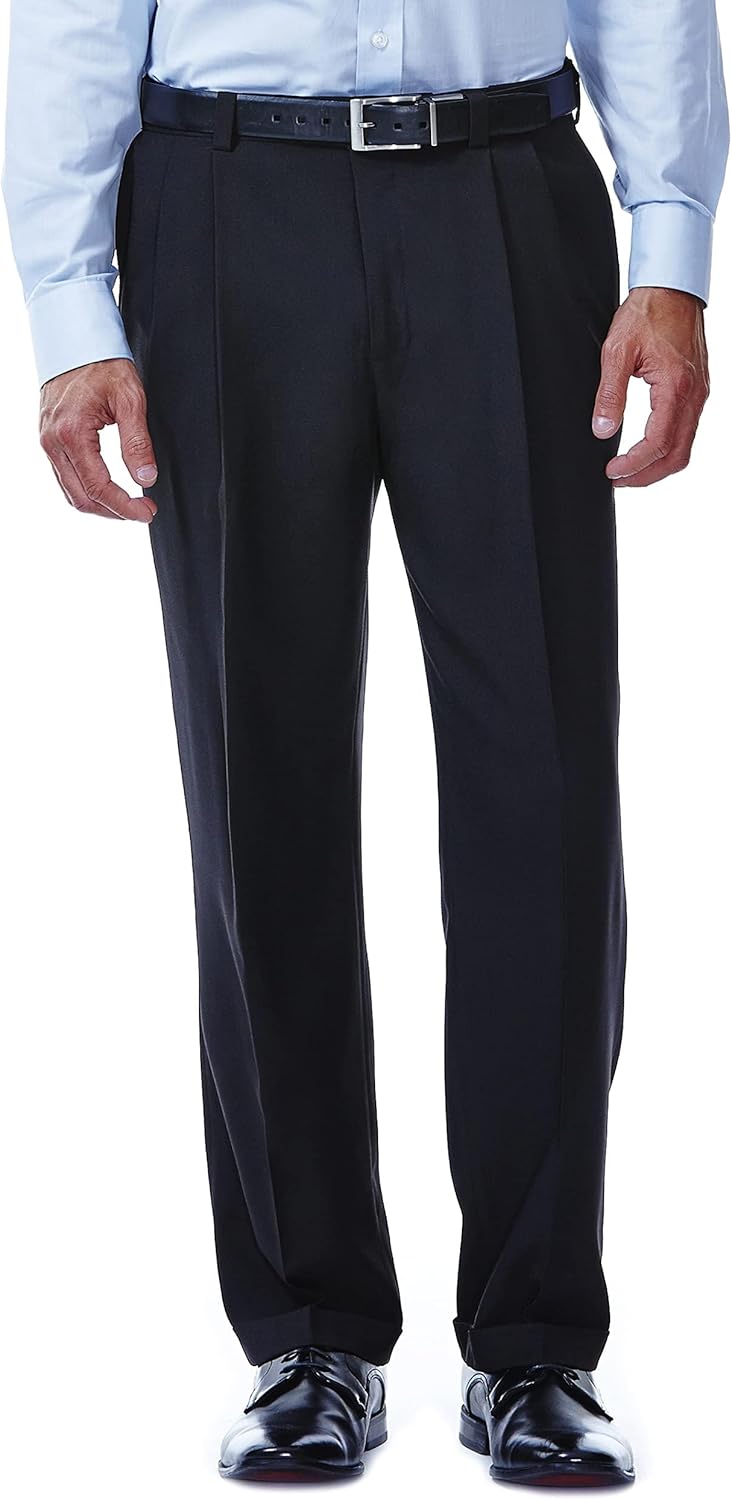 Haggar Men's E-CLO Repreve Stria Pleat Front Dress Pant Review
