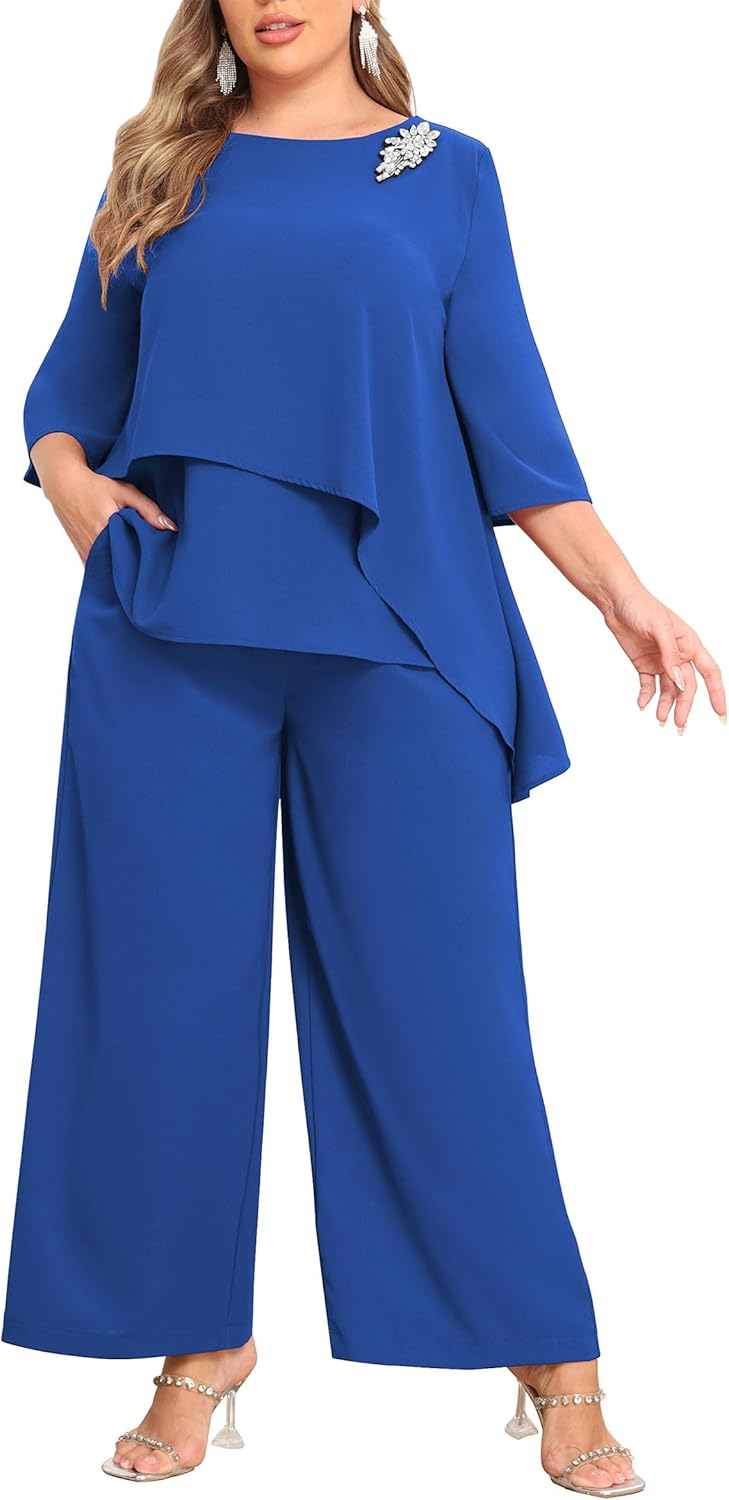 Plus Size Pant Suits for Women - Elegant Dressy Outfits