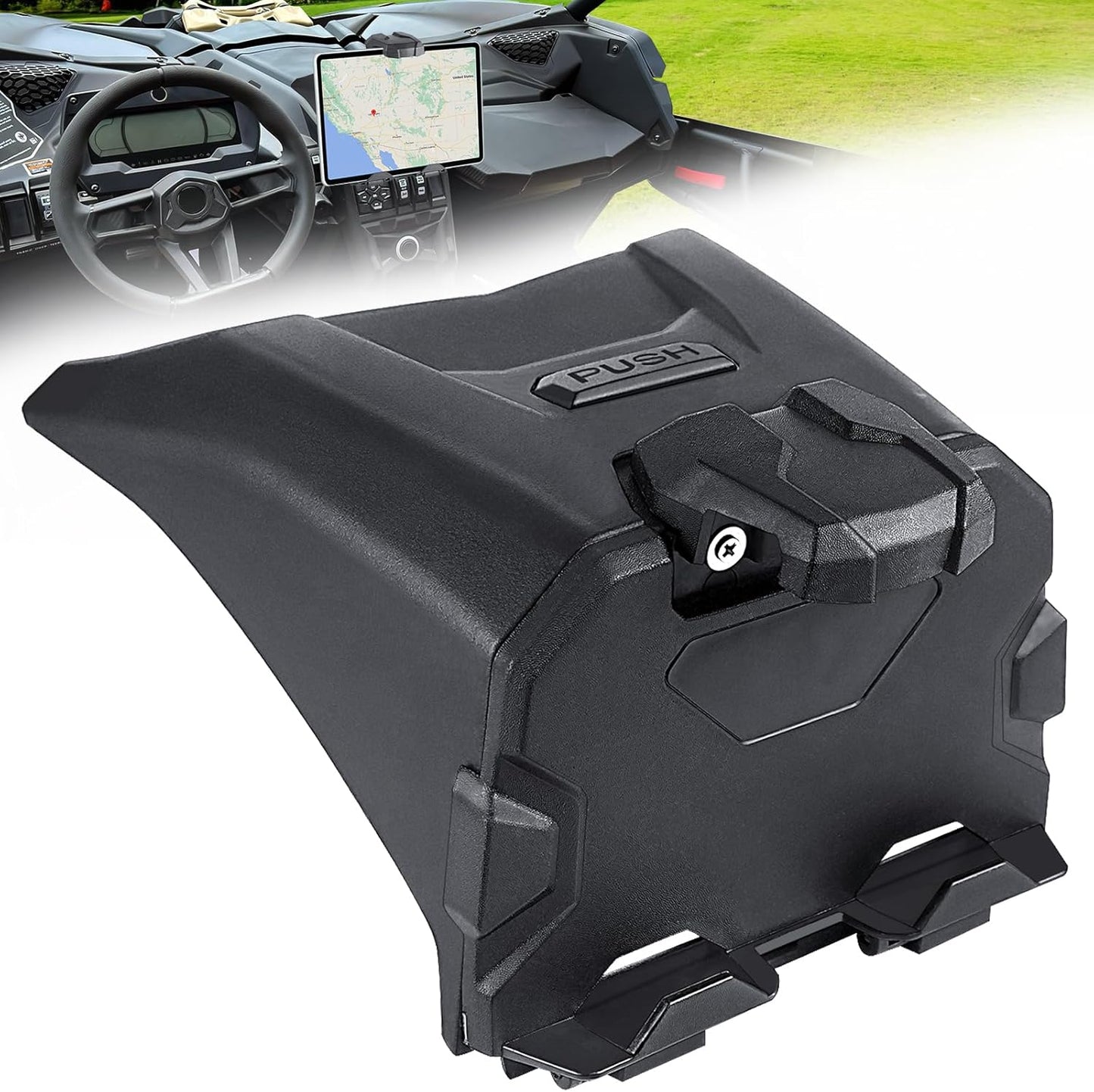 Maverick X3 Tablet Holder with Storage Box for UTVs 2017-2025