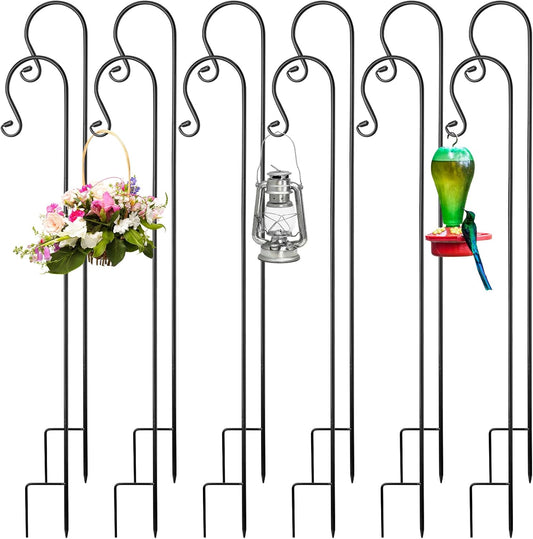 12 Pack Shepherd Hooks for Outdoor Lanterns and Garden Decor