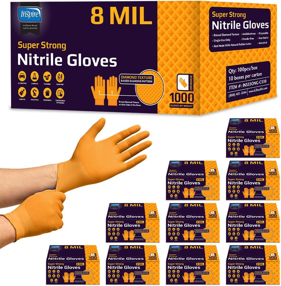 Inspire Heavy Duty Nitrile Gloves for Food and Mechanic Use