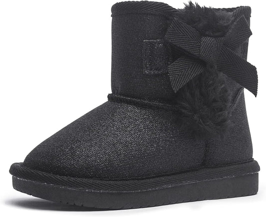 Glitter Warm Winter Snow Boots for Toddlers and Little Girls