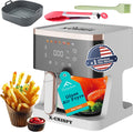 Glass Air Fryer 5.2 QT with Viewing Glass Bowl - Healthy, Fast Cooking