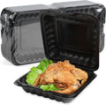 FRESHPAK Takeout Containers 55-Pack 8x8 34 oz - Stackable Meal Prep