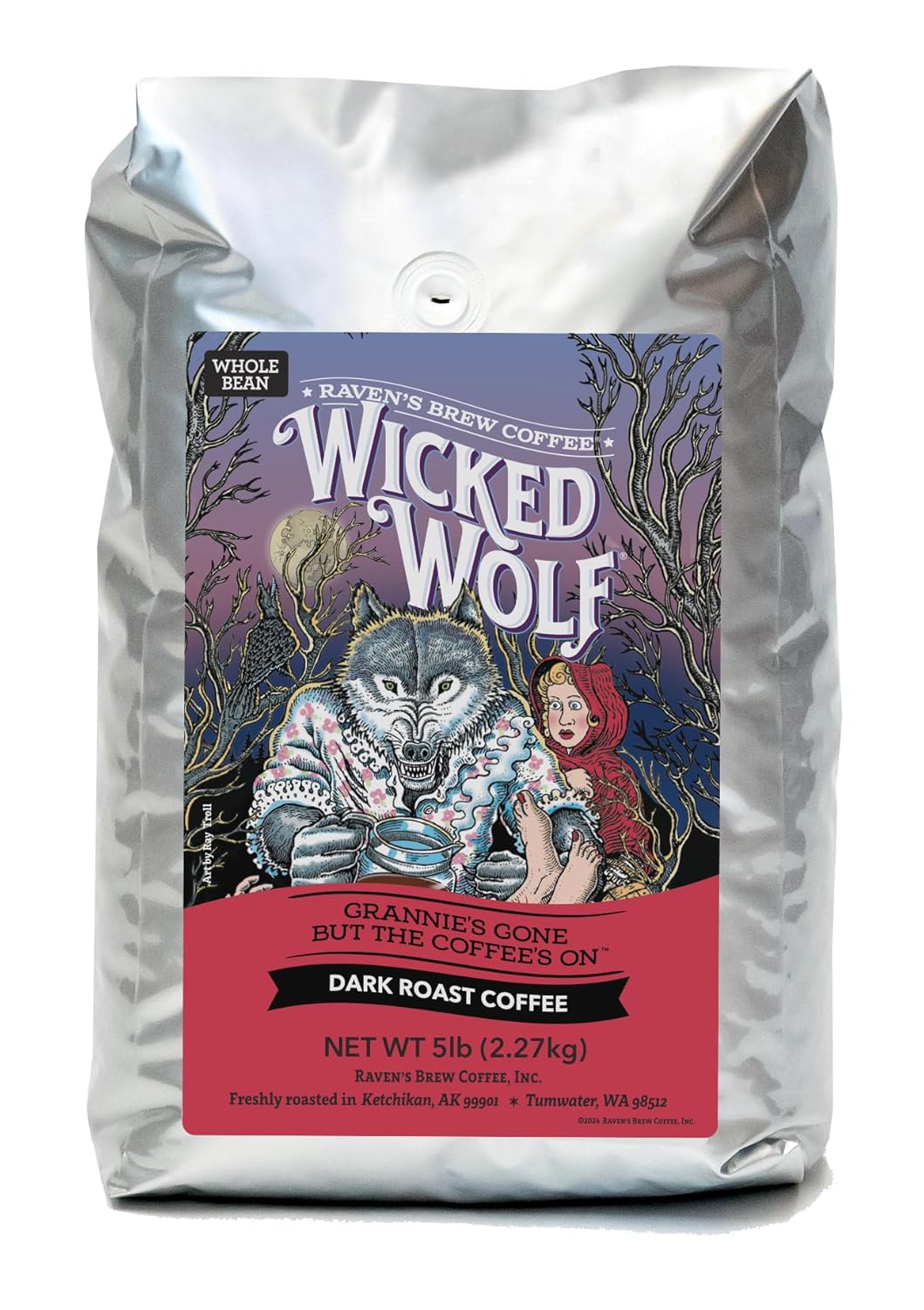 Wicked Wolf Dark Roast Coffee - Full Body of Currant and Spice