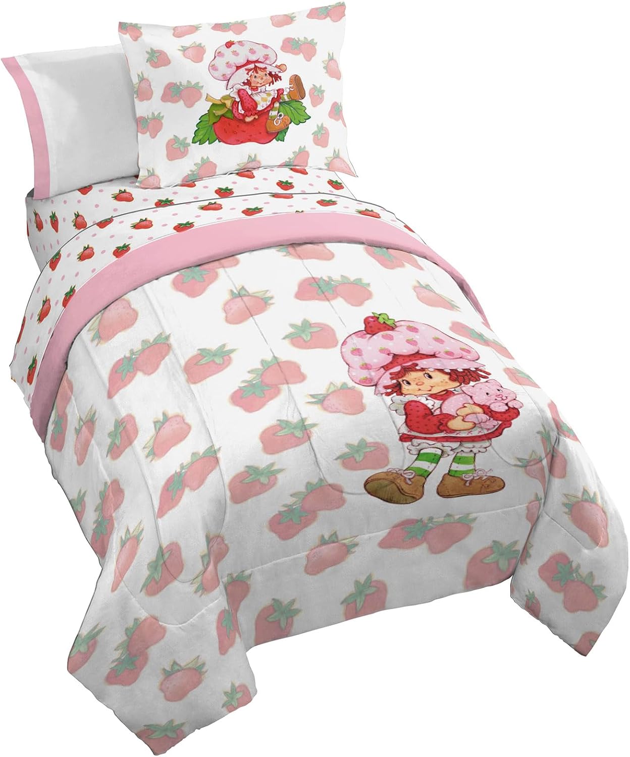 Jay Franco Strawberry Shortcake Full Comforter Set for Kids