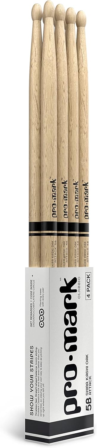 ProMark Classic Attack 5B Shira Kashi Oak Drumsticks for Musicians