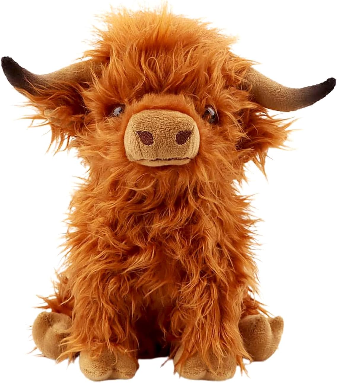Realistic 10.5 Highland Cow Plush - Cuddly Decor!