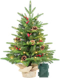 Kadunmina 2ft Pre-lit Table Top Christmas Tree - Realistic Mini Decor