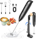 Electric Milk Frother Handheld 3-in-1 Rechargeable - LED Display