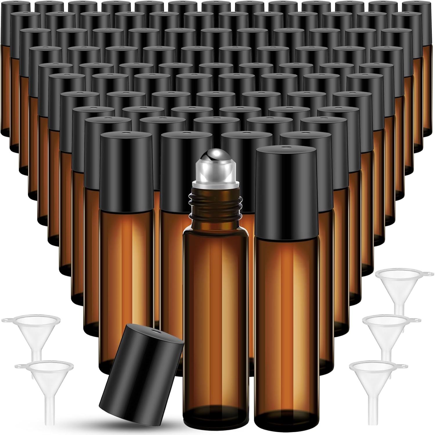 150 Pcs Essential Oil Roller Bottles 10 ml Glass Leak Proof