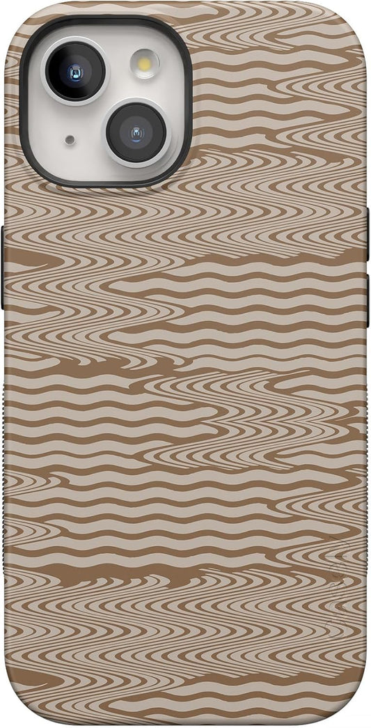 Casely iPhone 15 Case Mocha Ripple Bold Protection for Your Phone