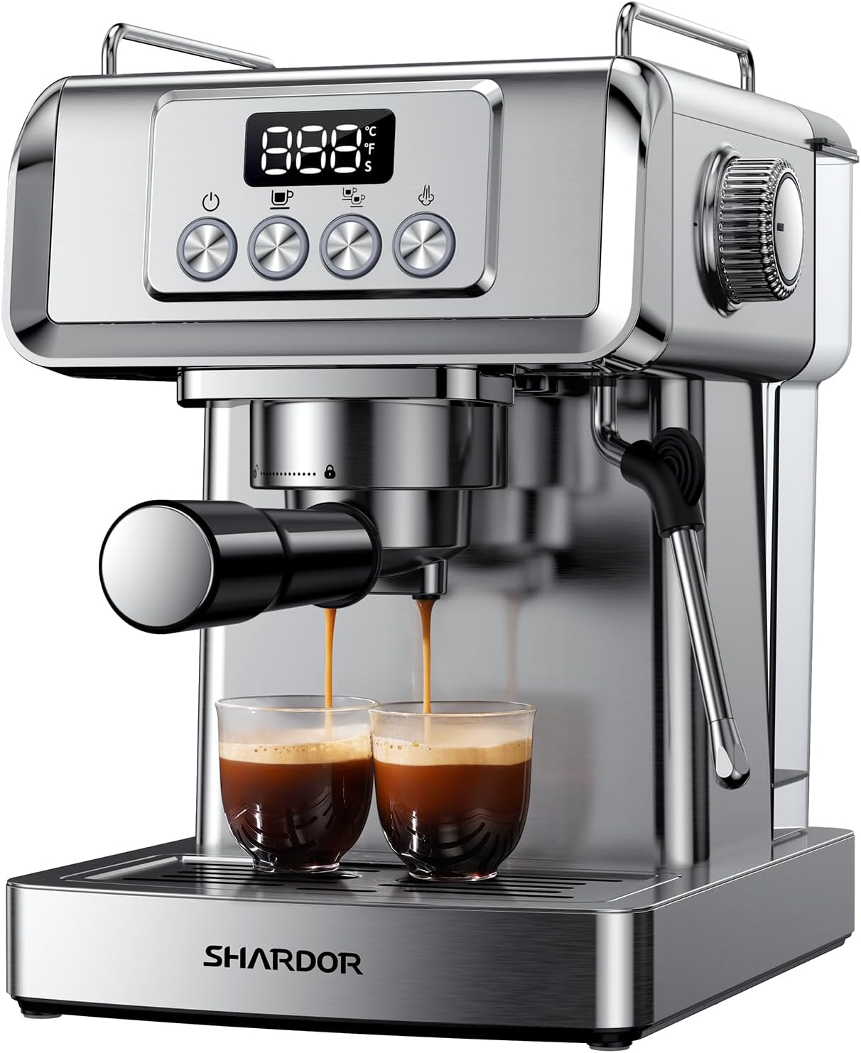 20-Bar Espresso Machine for Home Barista with Steam Wand