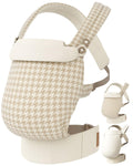 Reversible Baby Carrier Khaki Solid & Houndstooth - Breathable Lyocell