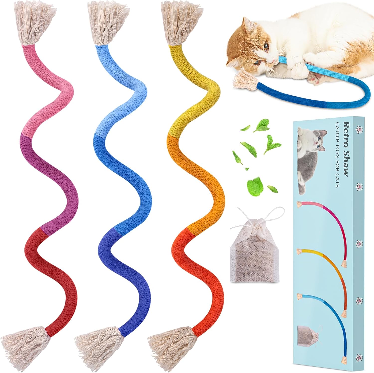 Interactive Catnip Rope Toys Set