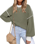 ETCYY Women's Oversized Knit Pullover Sweater for Fall 2025 Fashion