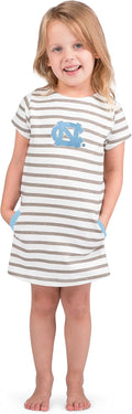 NCAA Toddler Girls Short Sleeve Striped Dress - Soft French Terry