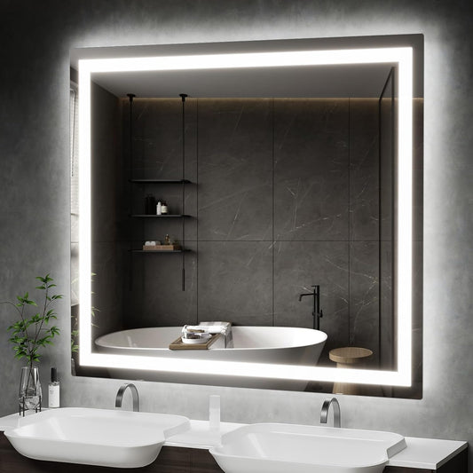 36x40 Bathroom Mirror with Lights and Anti-Fog Features