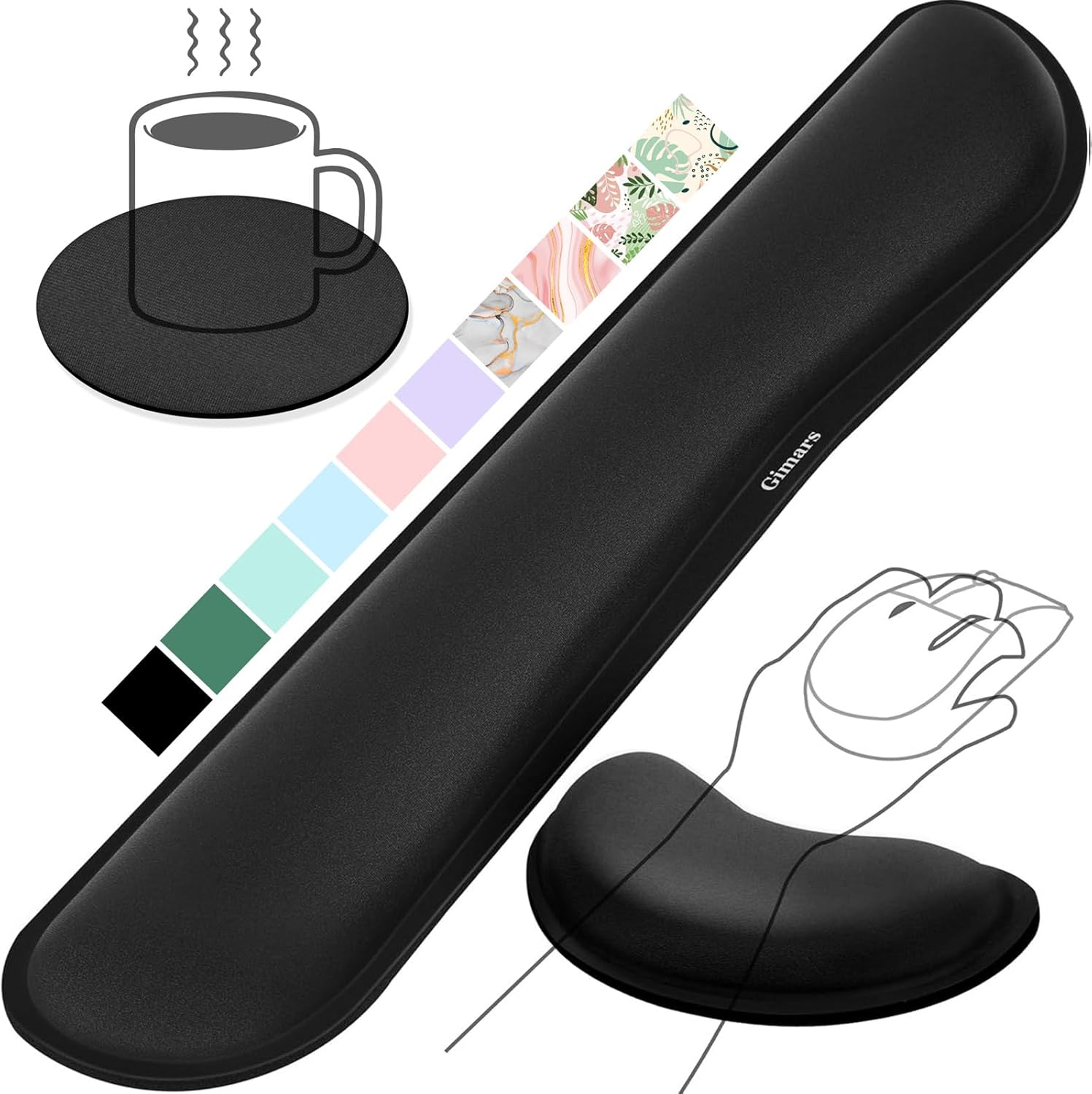 Gimars Gel Wrist Rest - Ergonomic Pain Relief
