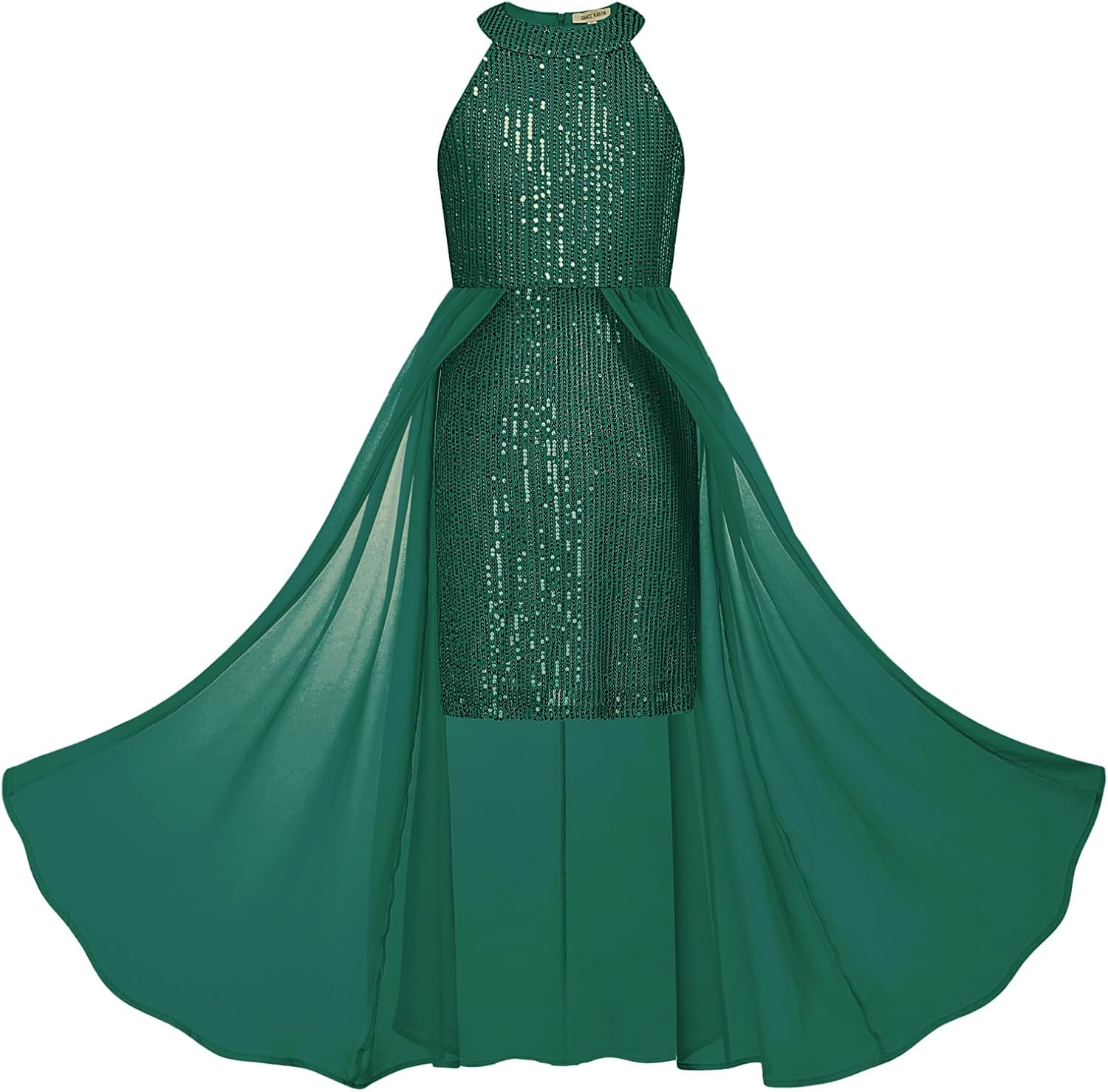 Girls Halter Neck Sequin Dress for Parties and Birthdays
