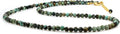Natural Turquoise Beaded Necklace 18+2in Gold Plated - Everyday Wear