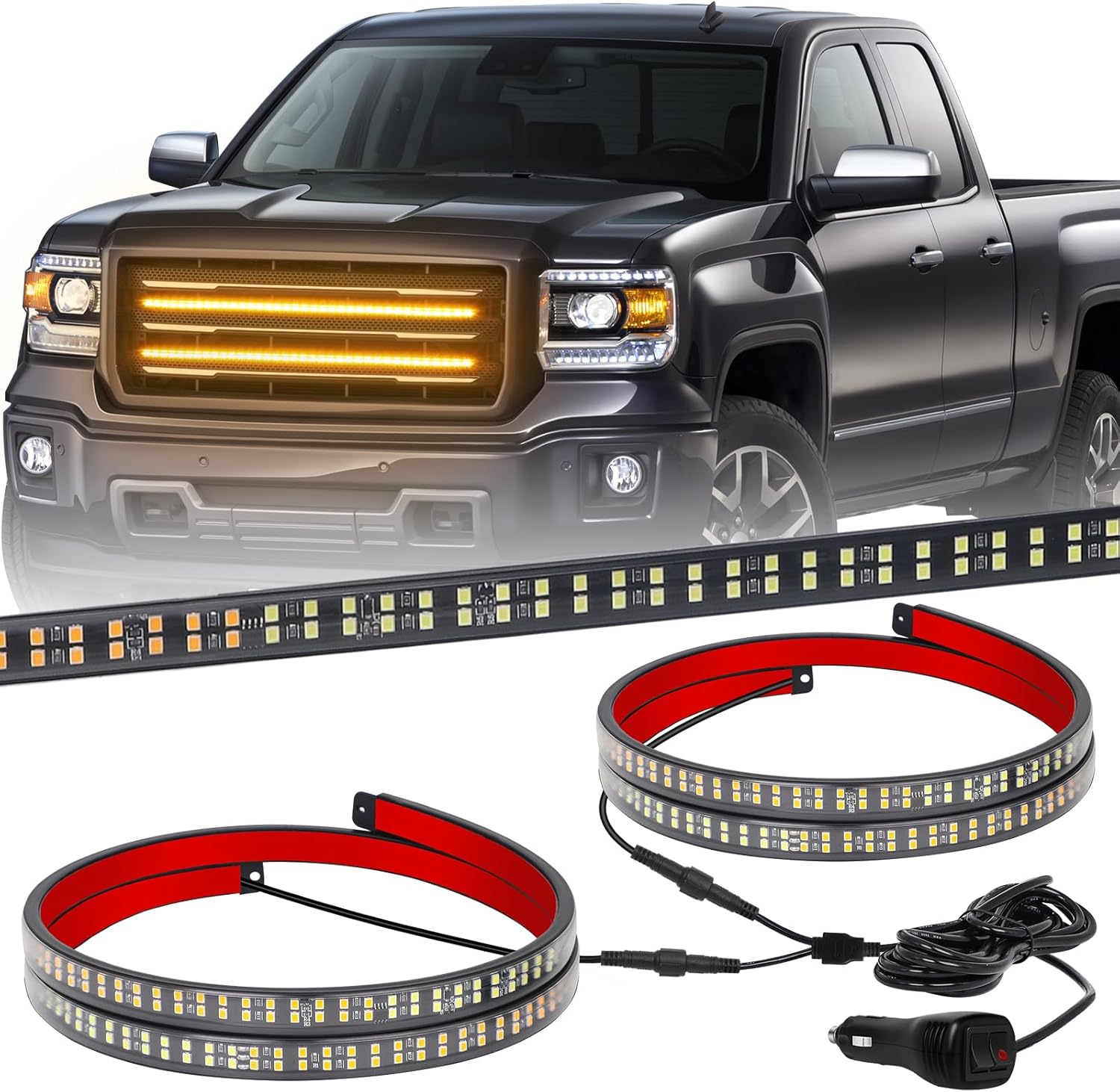 XRIDONSEN 24 inch Truck Grill Strobe Lights for Safety Use