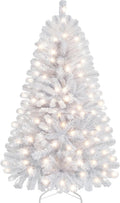 Pre-lit Spruce 4.5ft Hinged Christmas Tree - Warm White Lights