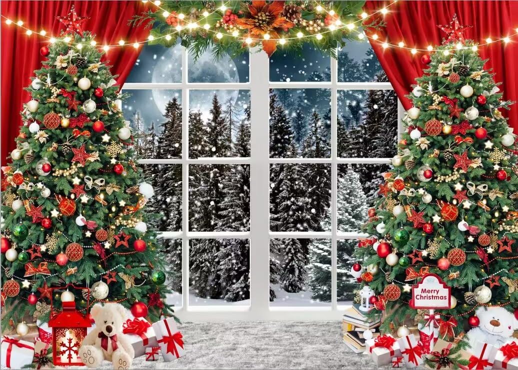 Dudaacvt 10x8ft Christmas Photo Backdrop for Holiday Fun
