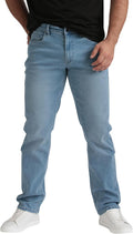 Athletic Fit Jeans for Men - Soft Stretch Light Blue Denim