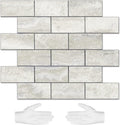 STICKGOO 10-Sheet Subway Tile Cream Peel and Stick Backsplash
