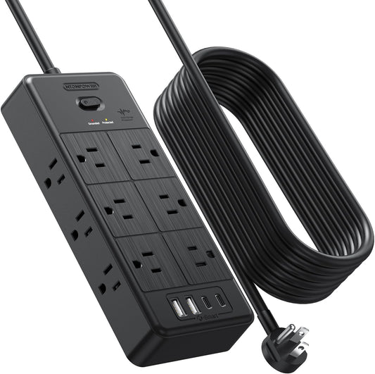 NTONPOWER 15FT Surge Protector Power Strip - Ultimate Home Office Solution