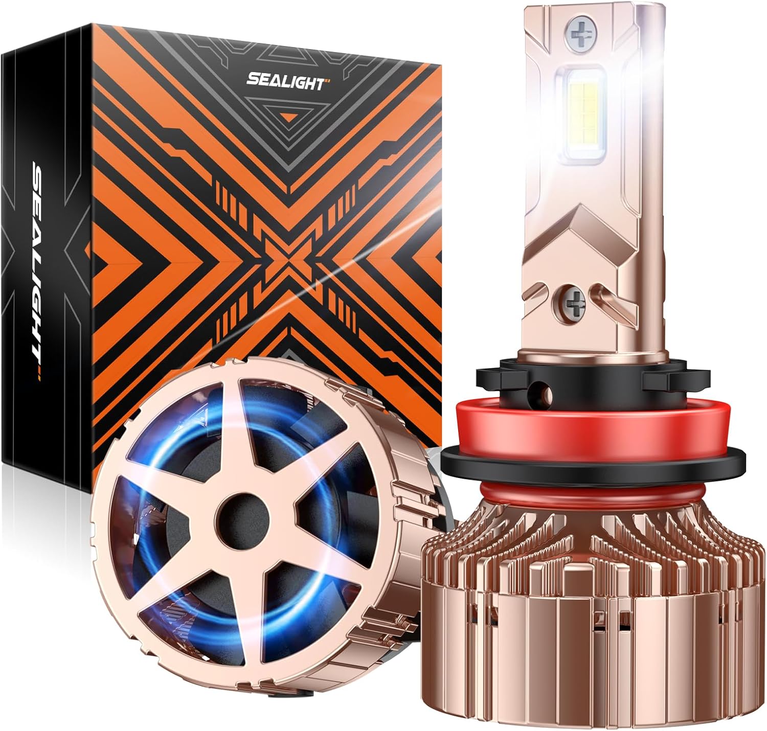 SEALIGHT 40000LM H11/H8/H9 Bulbs for Ultra-Bright Visibility
