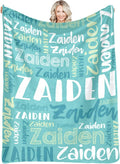 Personalized Blankets with Name - Ultra-Soft Custom Throw (Mint Green